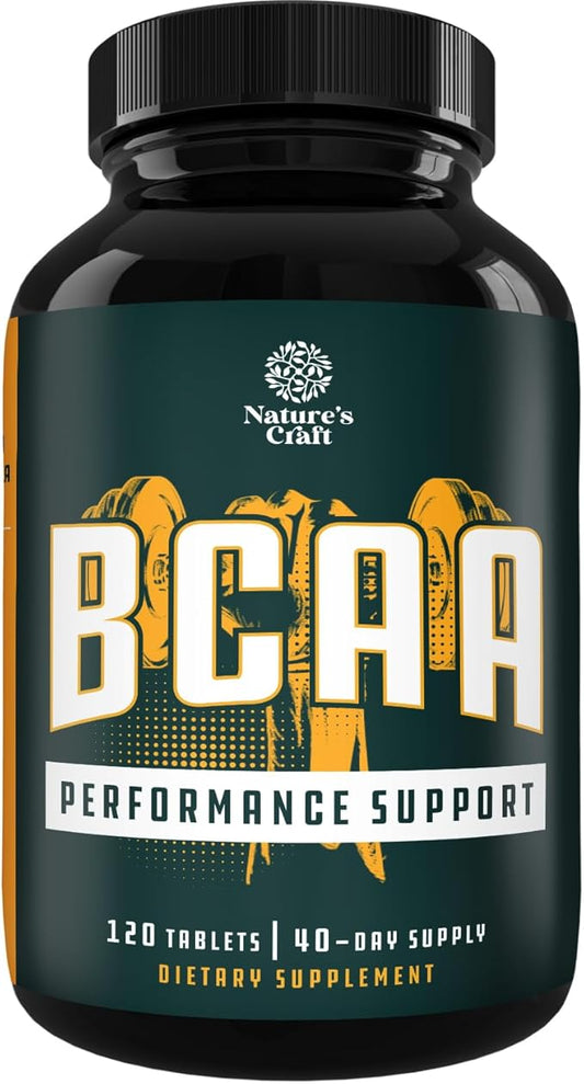 Branch Chain Amino Acids Supplement - Vegan BCAA Tablets Post Workout Muscle Recovery and Muscle Growth Support - Branched Chain Amino Acids Supplement for Men and Womens Workout Recovery 120 Count