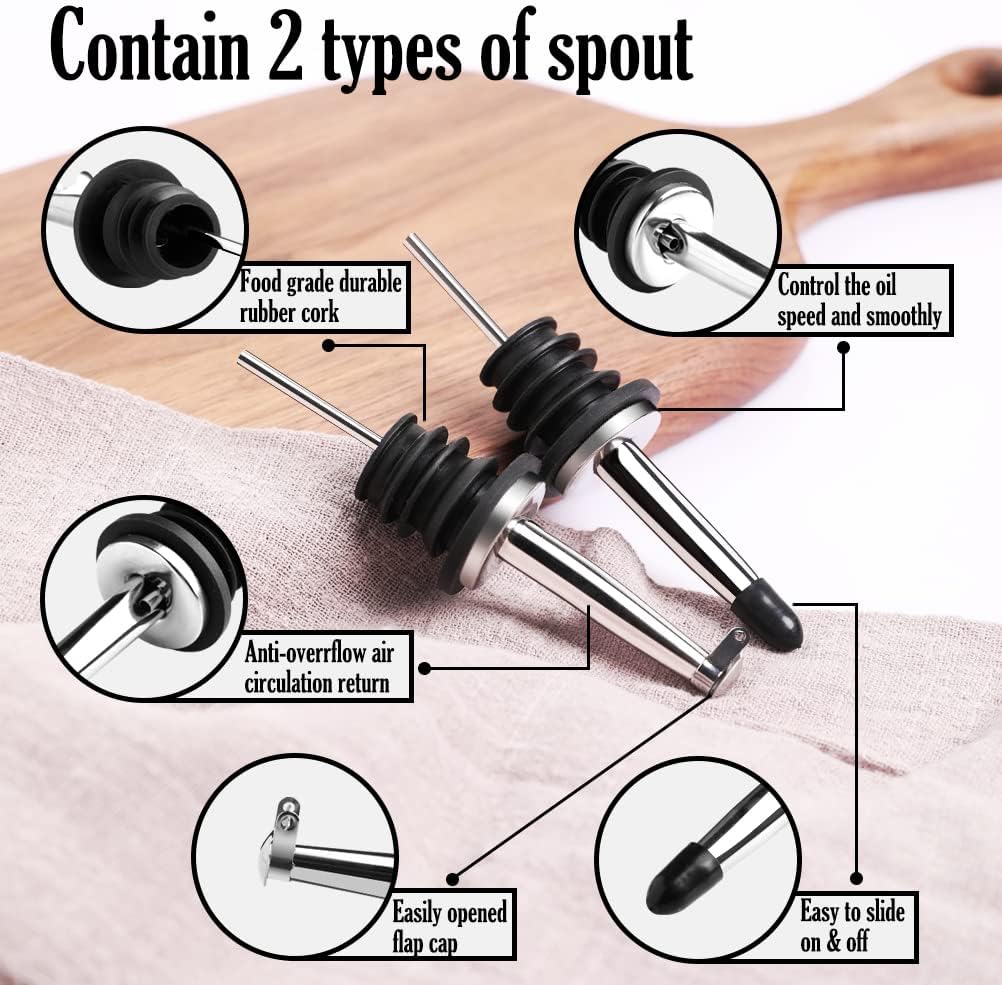 Sweejar Ceramic Olive Oil Dispenser Bottle, Opaque Oil Cruet Protects Oil to Reduce Oxidation, Suitable for Storage Oil, Vinegar, Coffee Syrups & Other Liquids, Pack of 1, 15.5 Fl Oz (Beige)