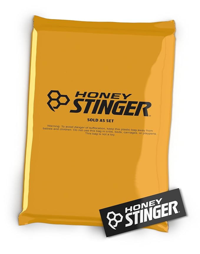 Honey Stinger Gluten Free Organic Waffles -12 Count Variety Pack With Sticker and Polybag - Energy Source - 4 Units Each of Salted Caramel, Cinnamon and Cookies & Cream