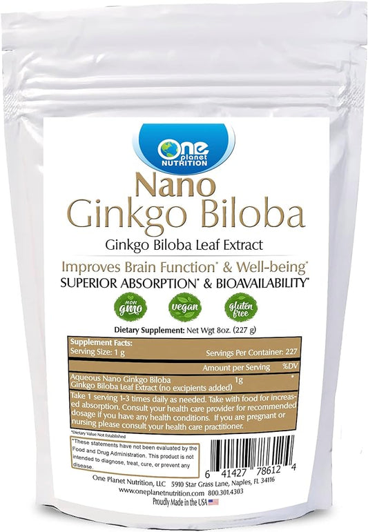 Ginkgo Biloba Extract Memory & Brain Supplements 227g