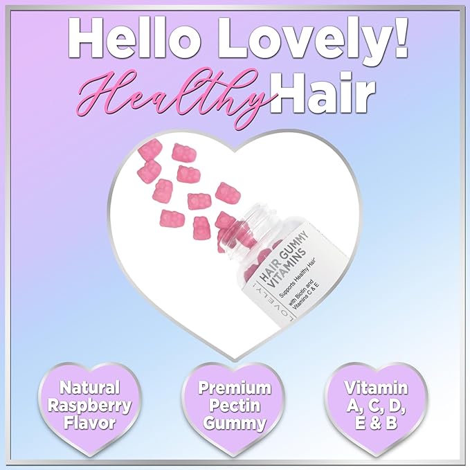 Hello Lovely! Hair Vitamins Gummy 5000 mcg 120 Bear