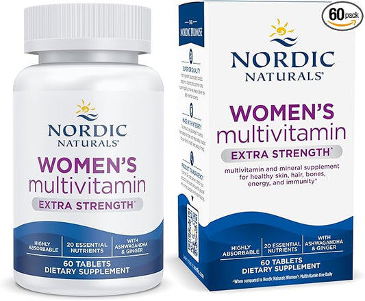 Nordic Naturals Women’s Multivitamin Extra Strength 20 Essential 60 Tablets 30 Servings