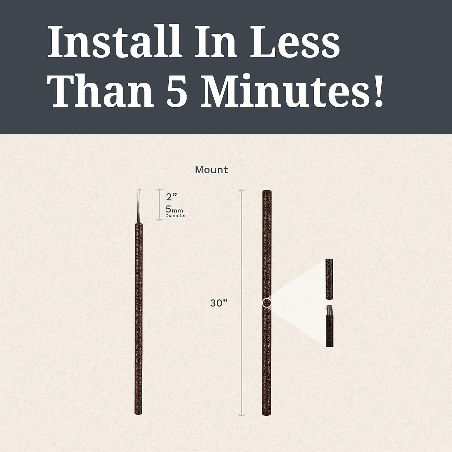 EZ Vane Steel Birdhouse Weathervane 80” Height, Includes Metal Garden Mount, Wind Cups & Brackets | Hand-Crafted and Family-Owned, Made in The USA with Triple Powder Coating, Limited