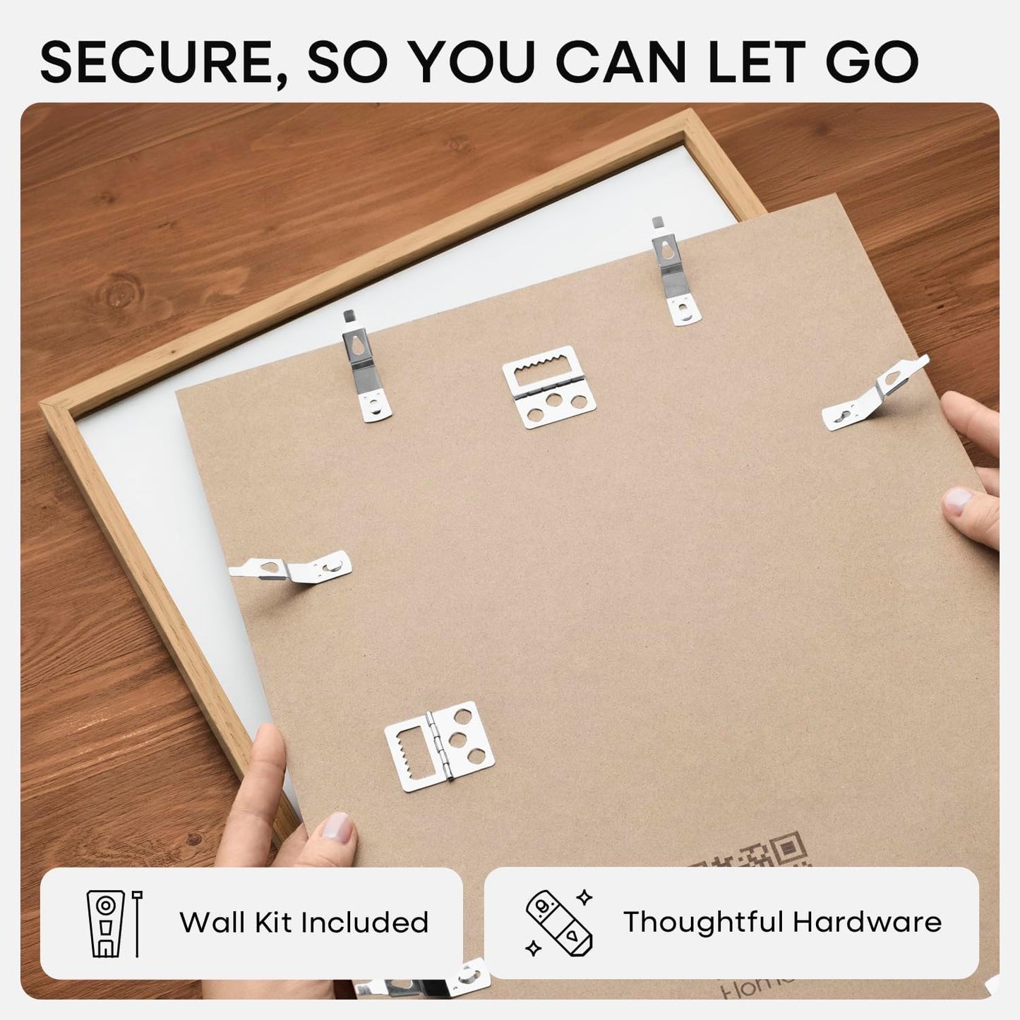 Homeforia A2 Picture Frame Natural Wood, High End Oak 16.5 x 23.4 Wooden Poster Frames Matted to 11.7 by 16.5 Photo, A2 Size Light Wood Frames with Mat A3 for Print, Tempered Glass, Wall Kit, Set of 1