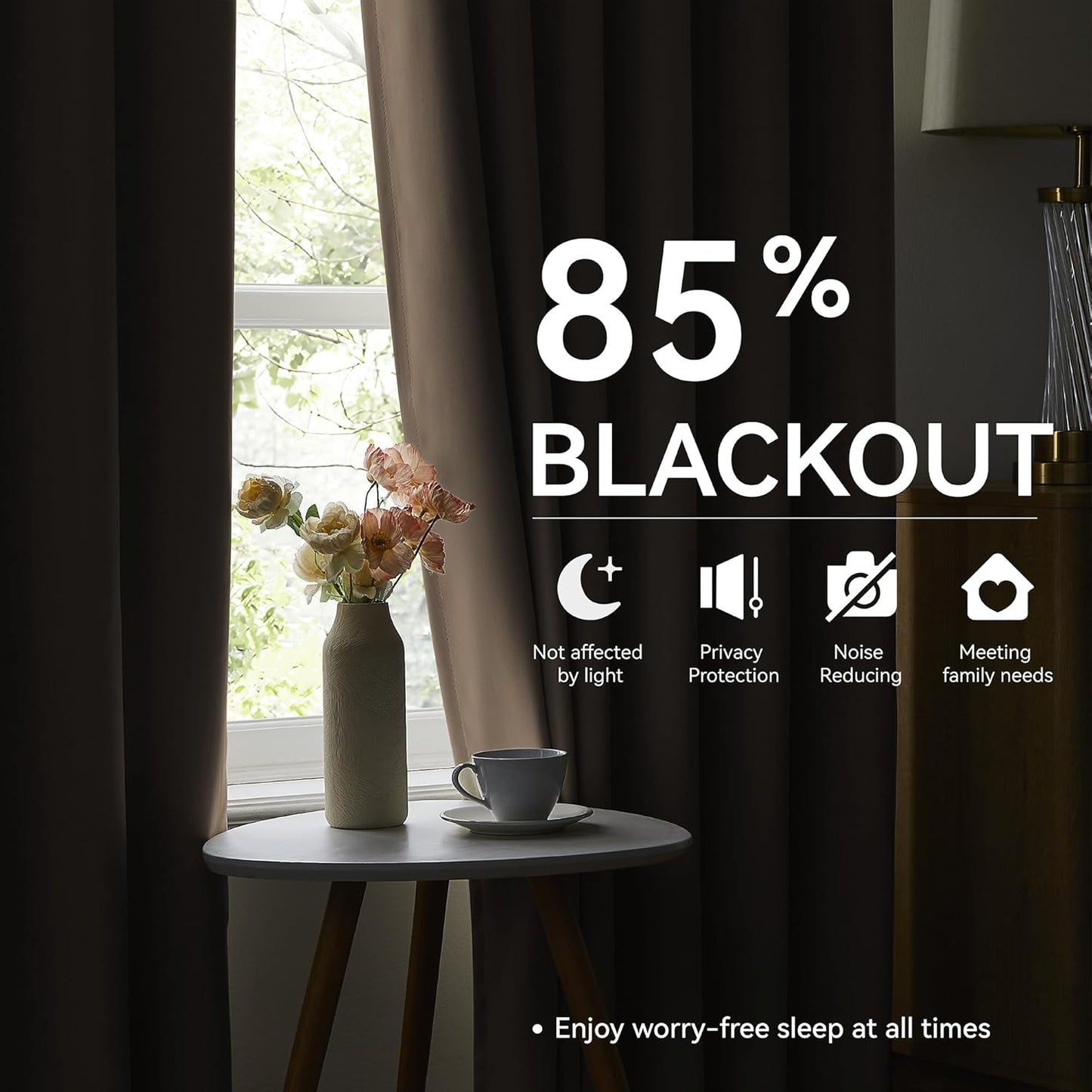 KangBang Taupe Blackout Curtains 105 Inches Long, Extra Wide Pinch Pleated Room Darkening Privacy Drapes for Hall Large Windows, Aesthetic Soft & Vertical Home Decor(60”Wx105”L,9 FT, Set of 2)