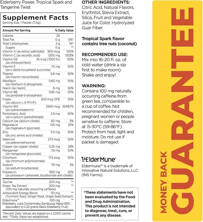 Pureboost Immune Clean Energy Drink Mix: 1200 mg 28 Vitamins, 30 Count)