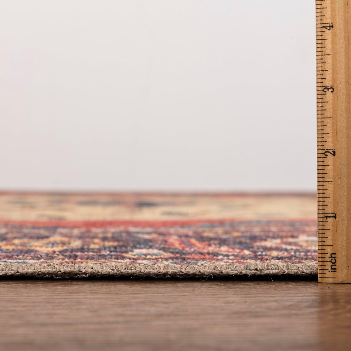 Keen Home Design 4x6 Rug - Machine Washable Area Rug with Non-Slip Backing, Ideal for Living Room, Dining Room, Bedroom - Vintage, Easy Clean, Durable, Low Pile Rug - (4' x 6')