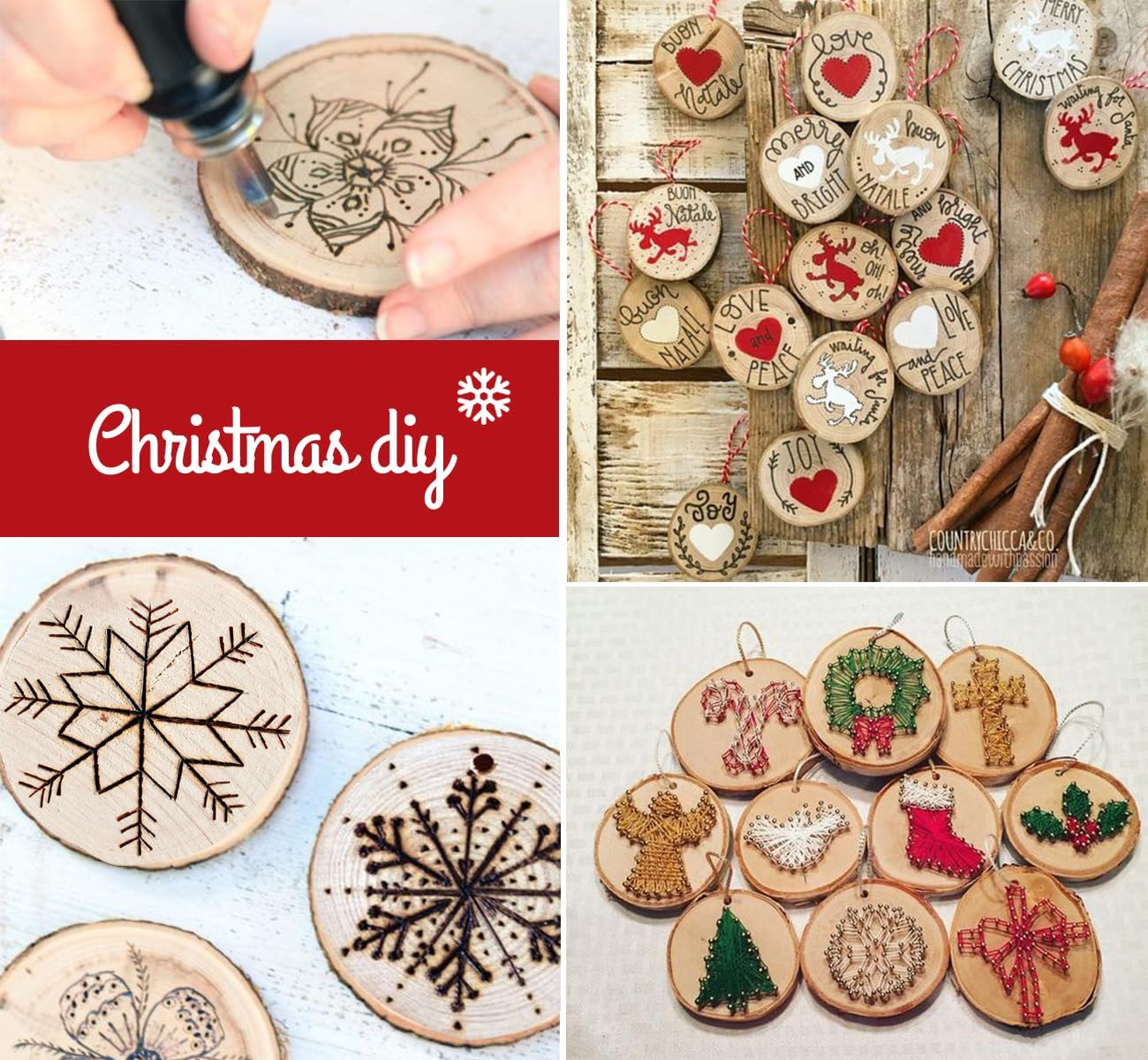 30 Pcs Wooden Discs for Crafts，3.1''-3.5'' Wood Circles for Crafts, Wood Slices for Painting DIY Christmas Ornaments Party Wall Home Wedding Decor