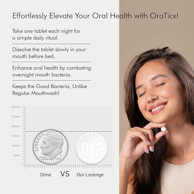 Teeth & Gums Dental Probiotic, Naturally Supports Oral Health and Immunity, Oral Probiotics Supplement 8 Billion CFU, Grape Flavor 30 Lozenges 1-PK