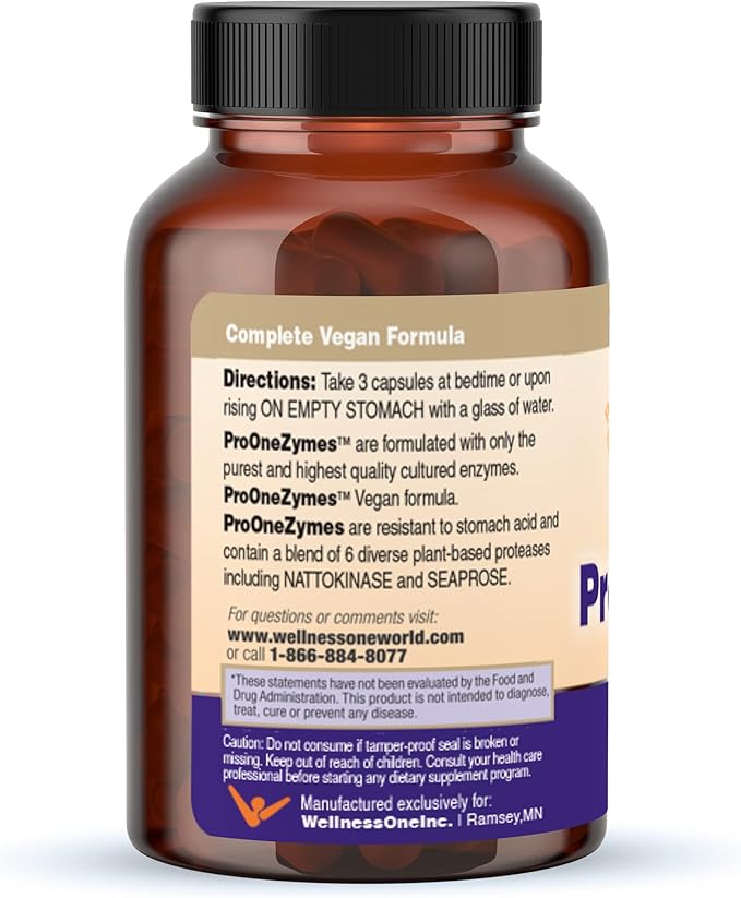 ProOneZyme Systemic Proteolytic Enzymes Supplement 90 Capsules
