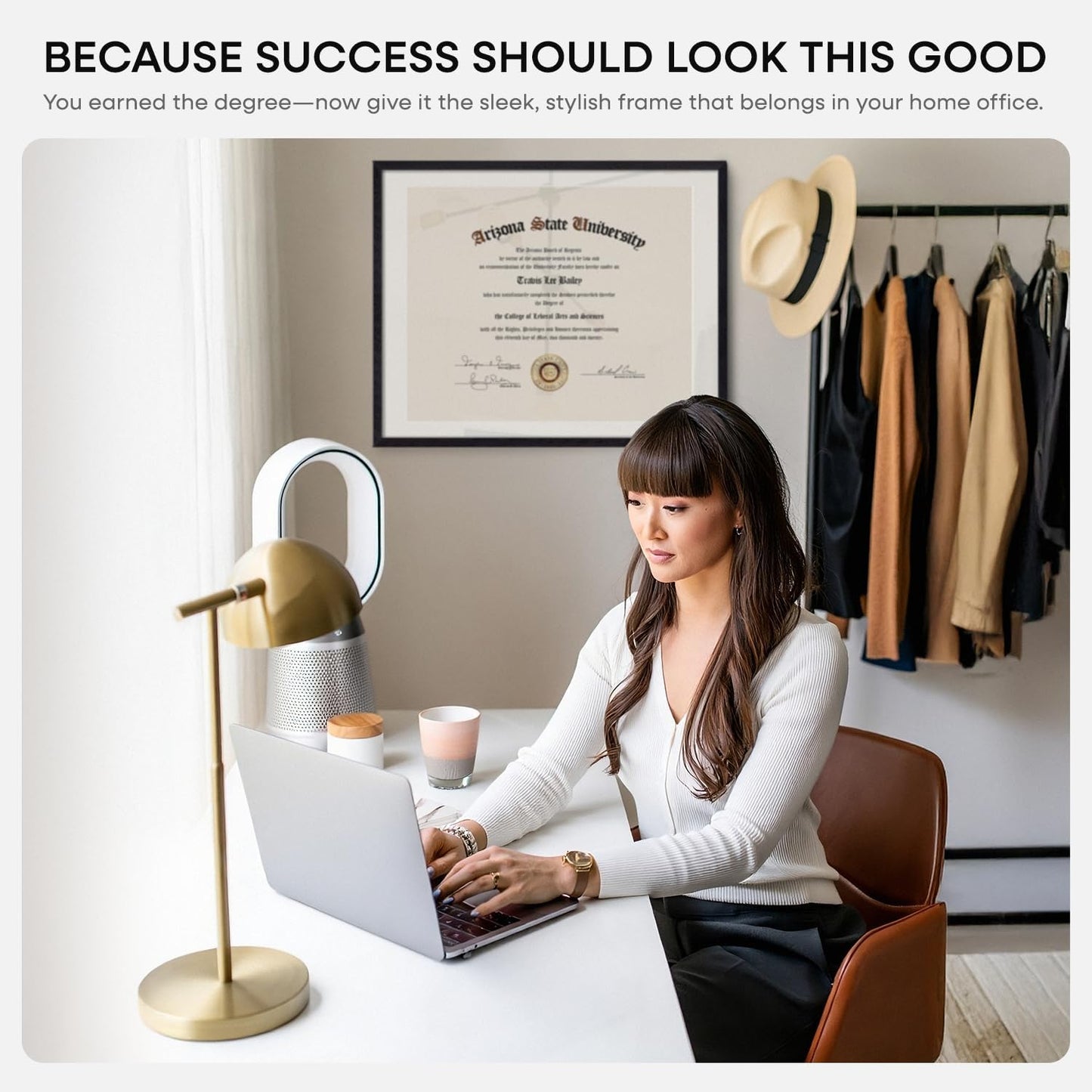 Homeforia 16x20 Diploma Black Wood Frame, High End Oak 16 x 20 Certificate Frames with Mat 14 x 17, 16by20 Document Frame Matted to 14by17, Wooden Graduation Frames, Tempered Glass, Wall Kit, Set of 1