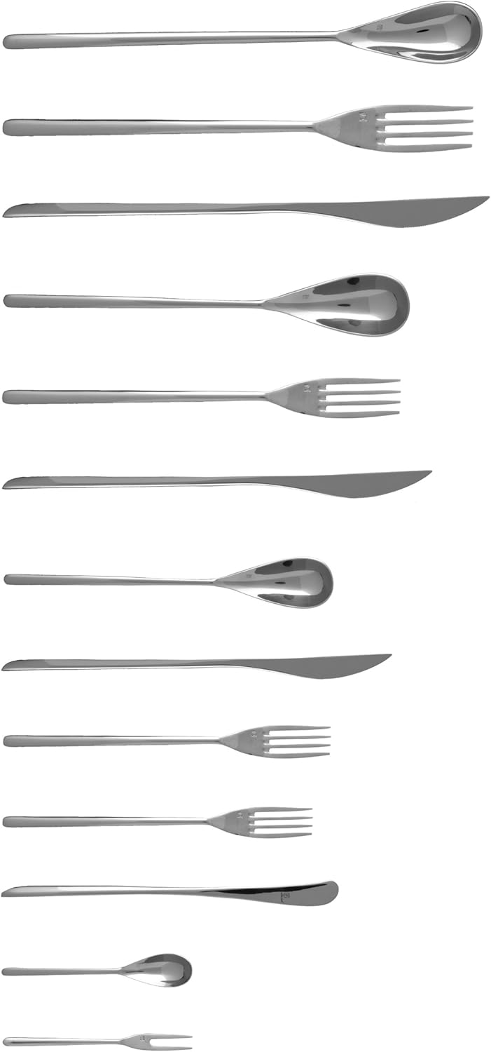 FORTESSA Dragonfly 18/10 Stainless Steel Flatware, 20 Piece Place Setting With Table Knives, Forks and Spoons (Service For 4), Dishwasher Safe, Polished