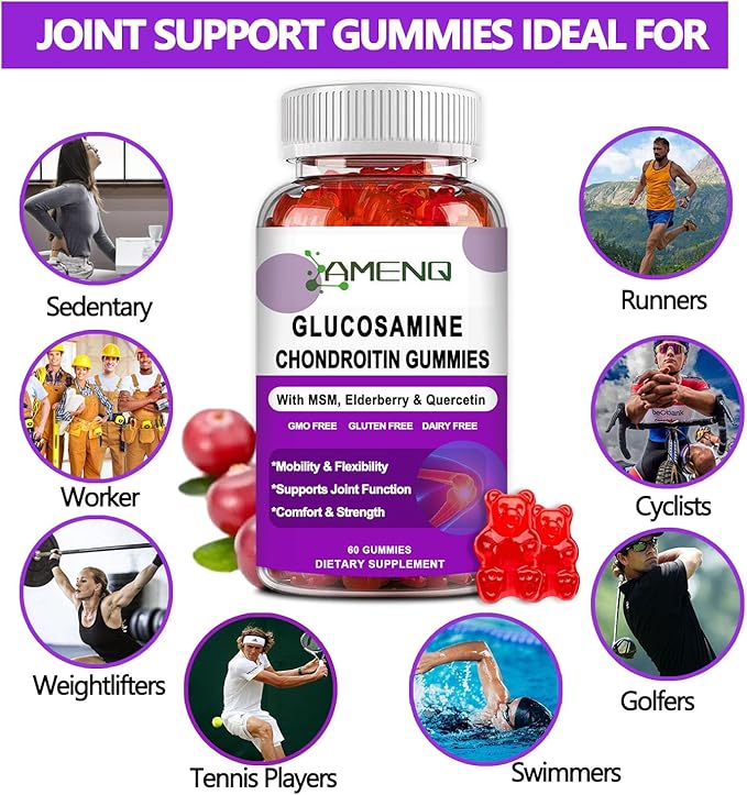 Extra Strength Glucosamine Chondroitin Gummies -60Ct