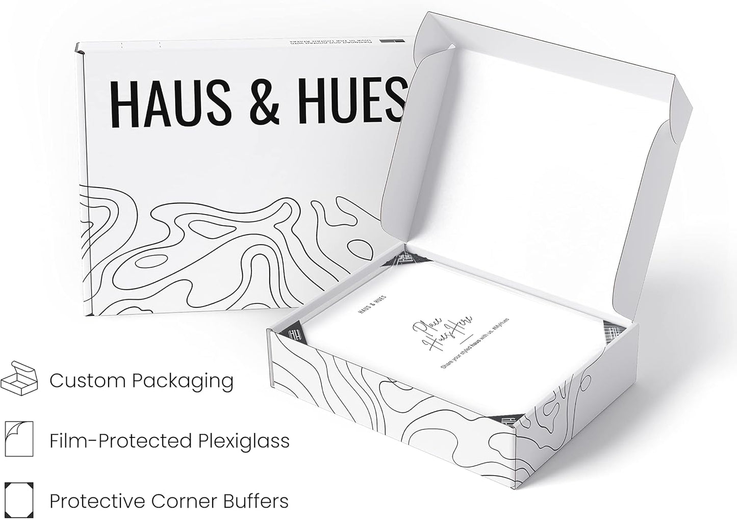 HAUS AND HUES 11x17 White Metal Picture Frames - Features Premium Aluminum, Vertical & Horizontal Hang, Shatterproof Plexiglass - Perfect for Home, Room, Office (11x17 in, White, Set of 3)