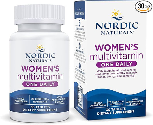 Nordic Naturals Women’s Multivitamin One Daily 20 Essential 30 Tablets 30 Servings