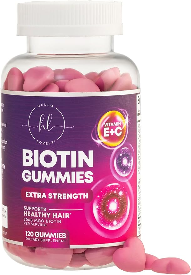 Hair Vitamins Gummy with Biotin 5000 120 Gummies