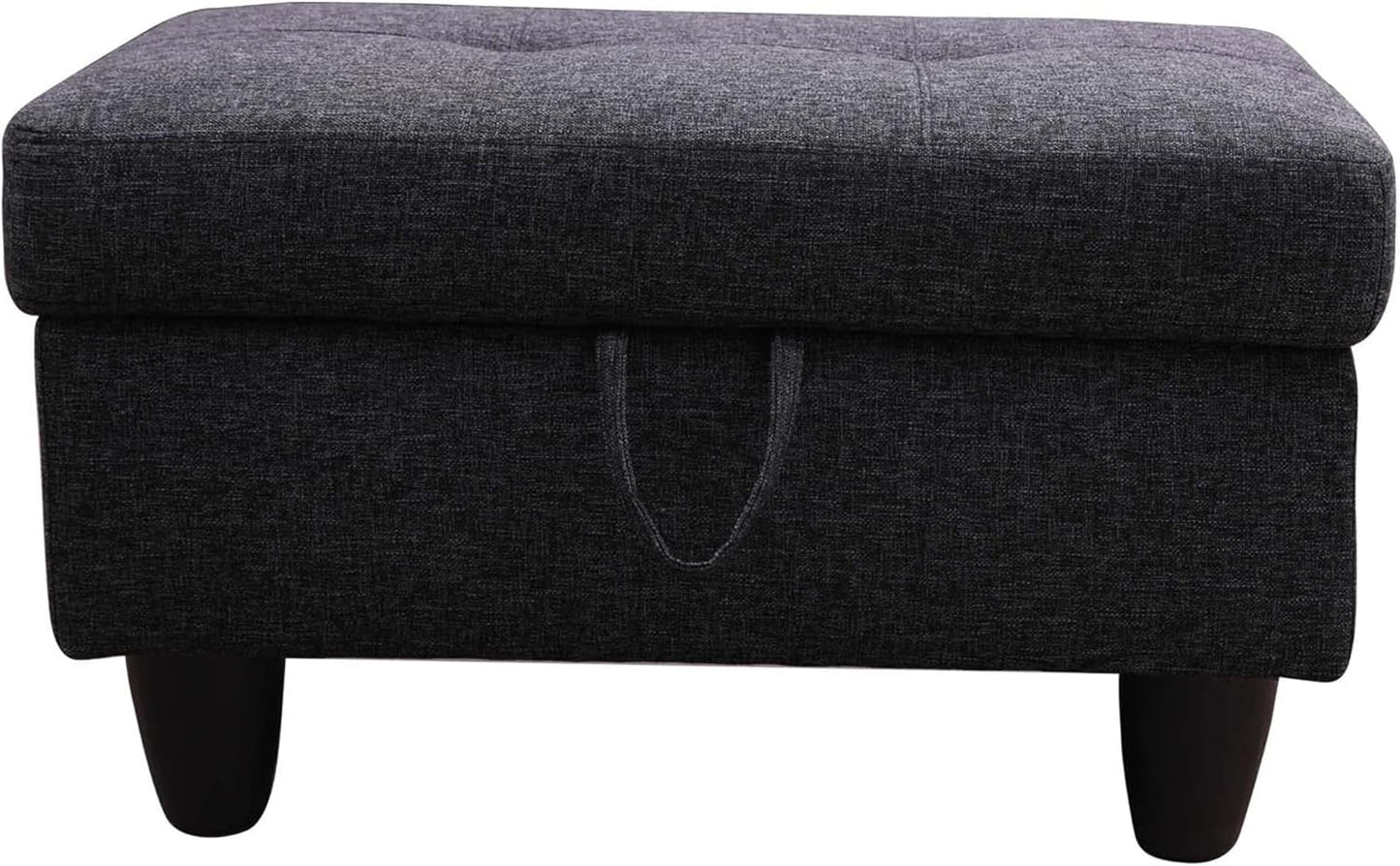 Ottoman Rectangular Storage Ottoman Bench, Footrest Stool Footstool with Lid for Living Room, Bedroom, Entryway, Brown, 28.5"x19"x17.5"