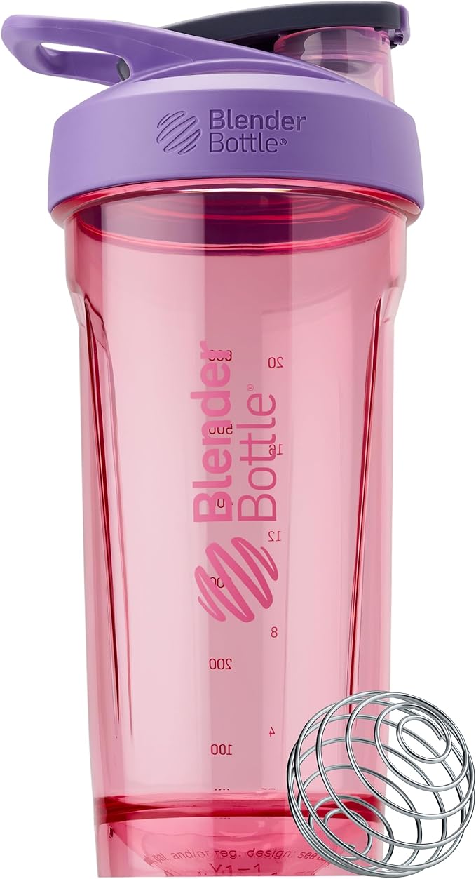 BlenderBottle 28-Ounce Strada Shaker Cup Bundle - Blue and Purple