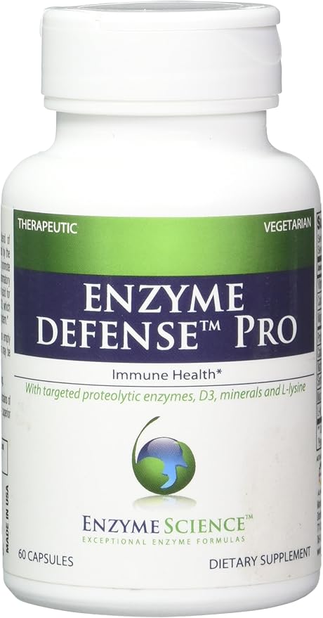 Enzyme Defense Pro, 60 Capsules–Immunity Support D3, L-Lysine,