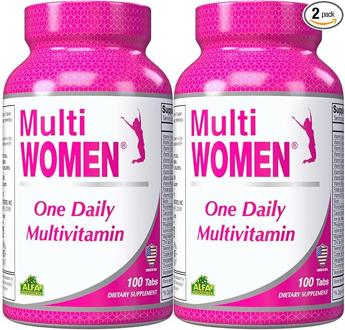 ALFA VITAMINS Multi Women Vitamins Dietary 100 Tablets (2 Pack)