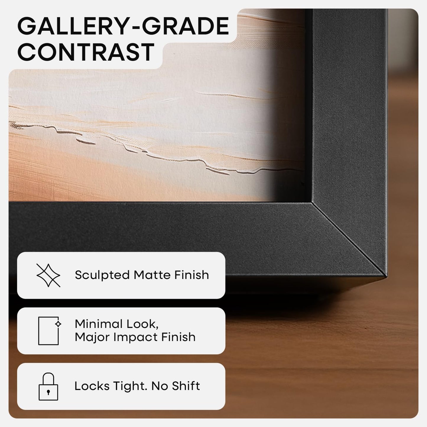 Homeforia A2 Picture Frame Black, High End Metal 16.5 x 23.5 inch Poster Frames with Mat 11.7 x 16.5 for Photo, A2 Size Frames Matted to A3 Print, 16.5 by 23.4 Hanging Frames, Tempered Glass, Set of 1