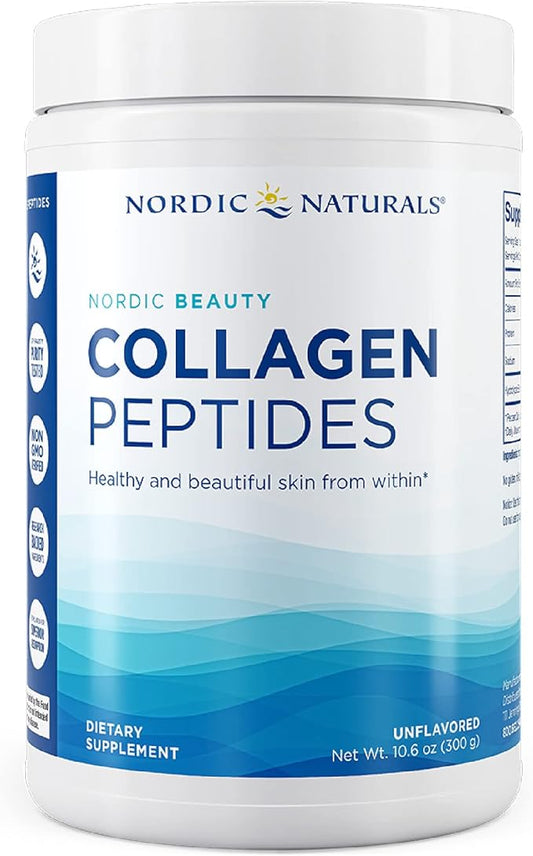 Nordic Naturals Nordic Beauty Collagen Peptides, Unflavored 10.6 Ounces 30 Servings