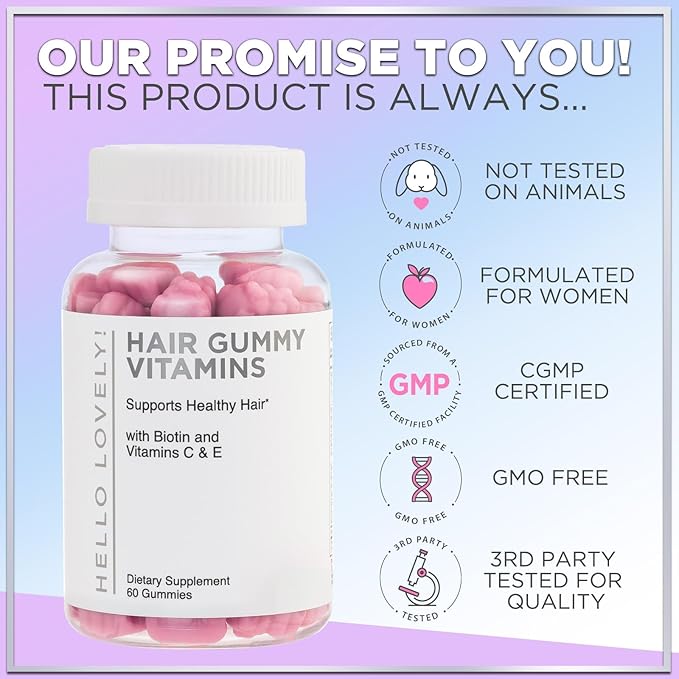 Hello Lovely! Hair Vitamins Gummy 5000 mcg 60 Bear