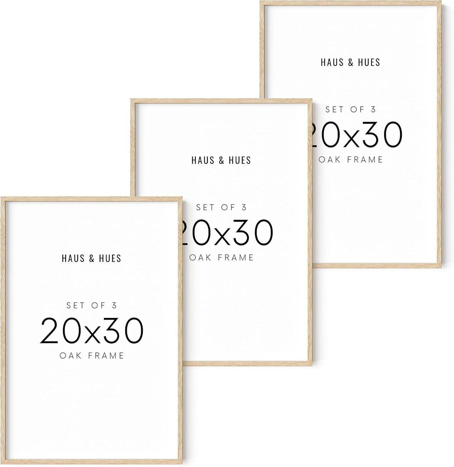 HAUS AND HUES 20x30 Picture Frames - Set of 3: Beige Framed Poster Frames