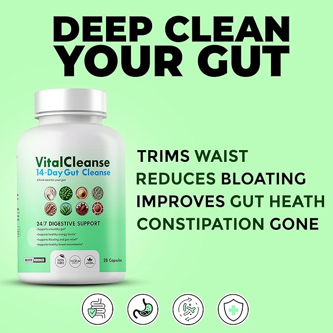 Vital Cleanse - Deeply Refreshing 14 -Day Revitalizing Cleanse: Gut & Colon Support