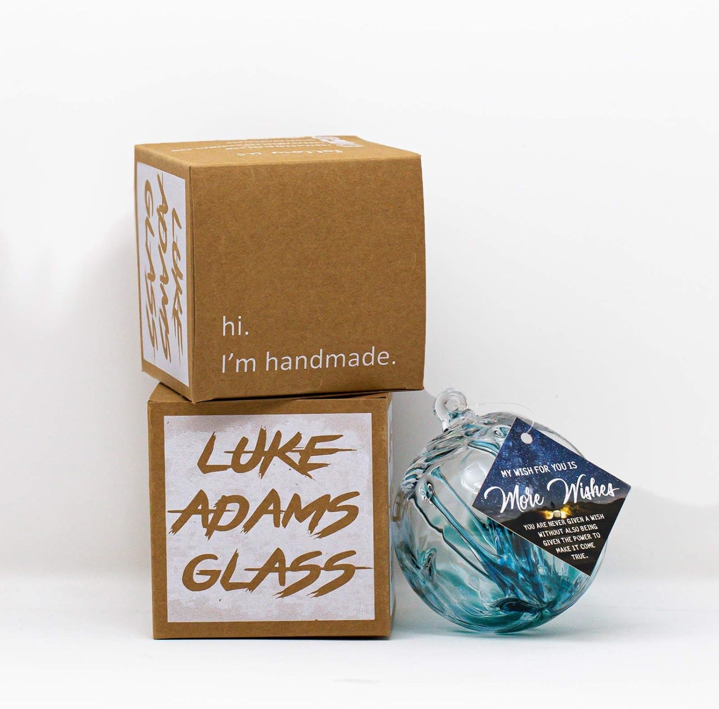 Luke Adams Handmade Glass Gazing Balls for Garden on Clearance – Hand Blown Glass Gazing Ball for Yard Décor – Decorative Garden Globe (Recycle Teal)