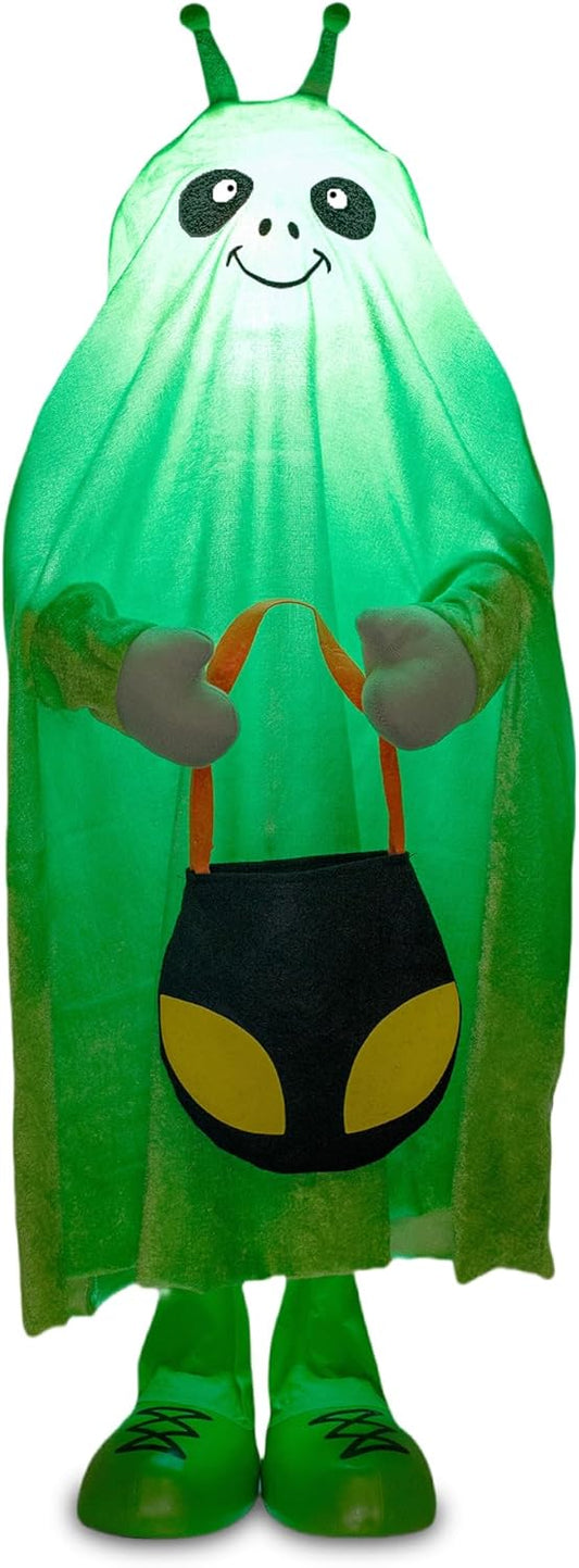 32" Front Porch Light up Halloween Figure Décor, Kit Standing Trick or Treat Indoor and Outdoor Decorations-Alien