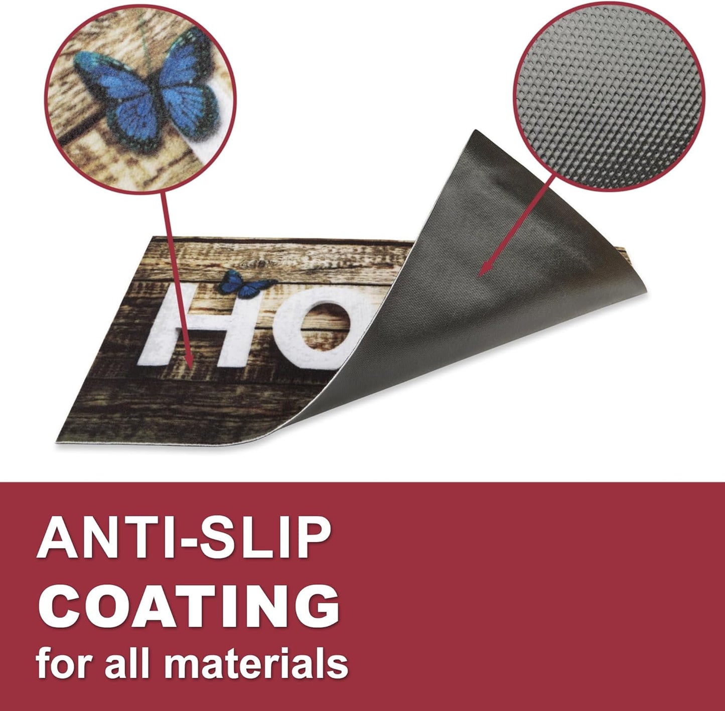 Floor Mat - for Indoor and Outdoor Use - Doormat - Non-Slip - Front Door Shoe Scraper - Size: 17x29