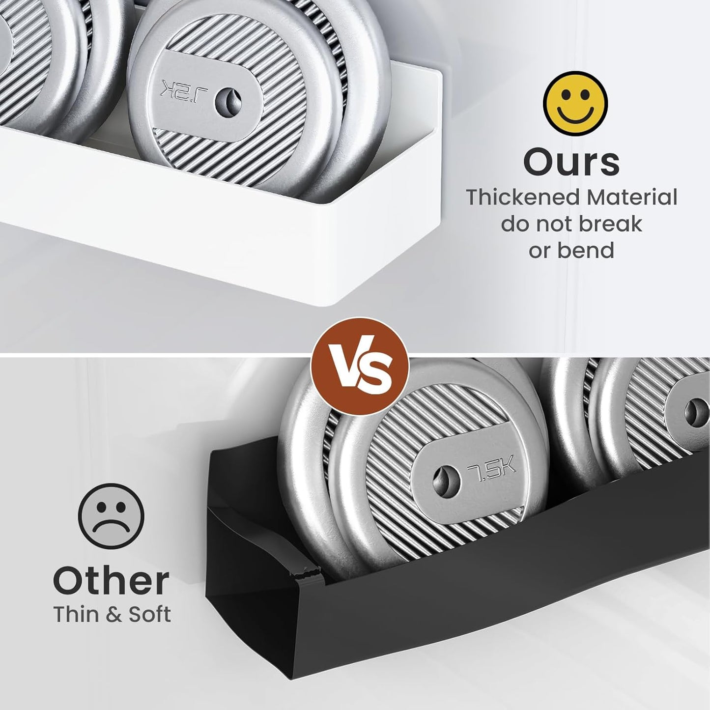 Magnetic Spice Rack for Refrigerator, Kitchen Organizer and Storage Shelf, White (4 Pack)…