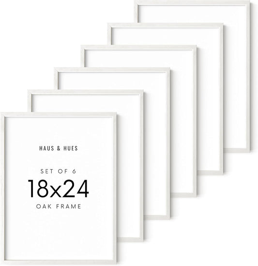 HAUS AND HUES Standalone White Oak Frame Set of 6-18x24