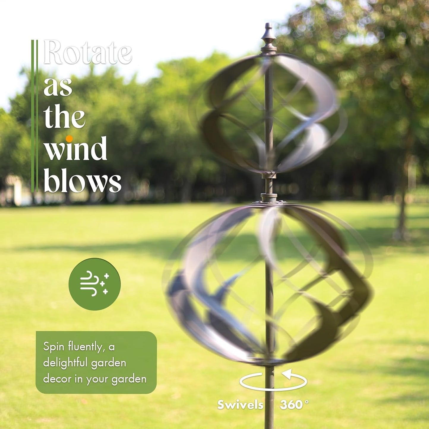 Wind Spinners Outdoor Metal - Large Kinetic Wind Spinner for Yard Garden, Windmills Lawn Ornament Décor for Lawn Patio (Height 84")