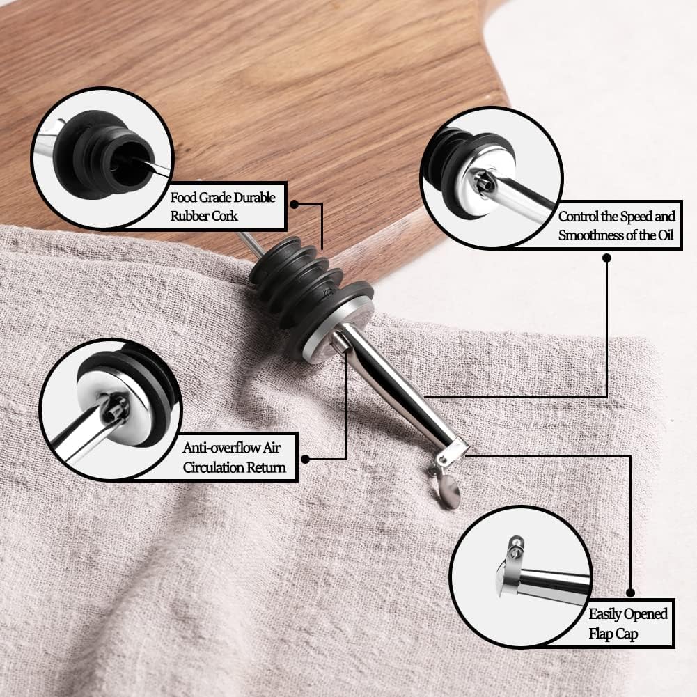 Sweejar Ceramic Olive Oil Dispenser Bottle, 20 Oz Relief Opaque Oil Cruet Protects Oil To Reduce Oxidation, Suitable for Storage Oil, Vinegar, Soy Sauce, Coffee Syrup, Liquids, Set of 1 (Light Blue)