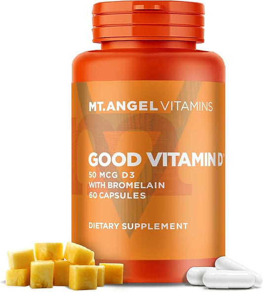 Mt. Angel Vitamins 2000 IU D3 with (60 Capsules)