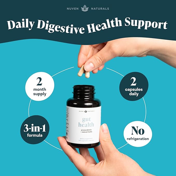 All-in-One Gut Health w/Probiotics, Prebiotics, Digestion-Supporting