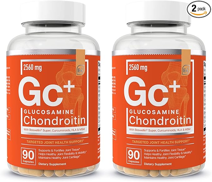 Essential Elements Glucosamine Chondroitin MSM Boswellia 180 Capsules (2-Pack)