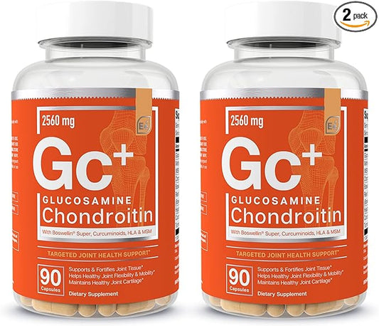 Essential Elements Glucosamine Chondroitin MSM Boswellia 180 Capsules (2-Pack)