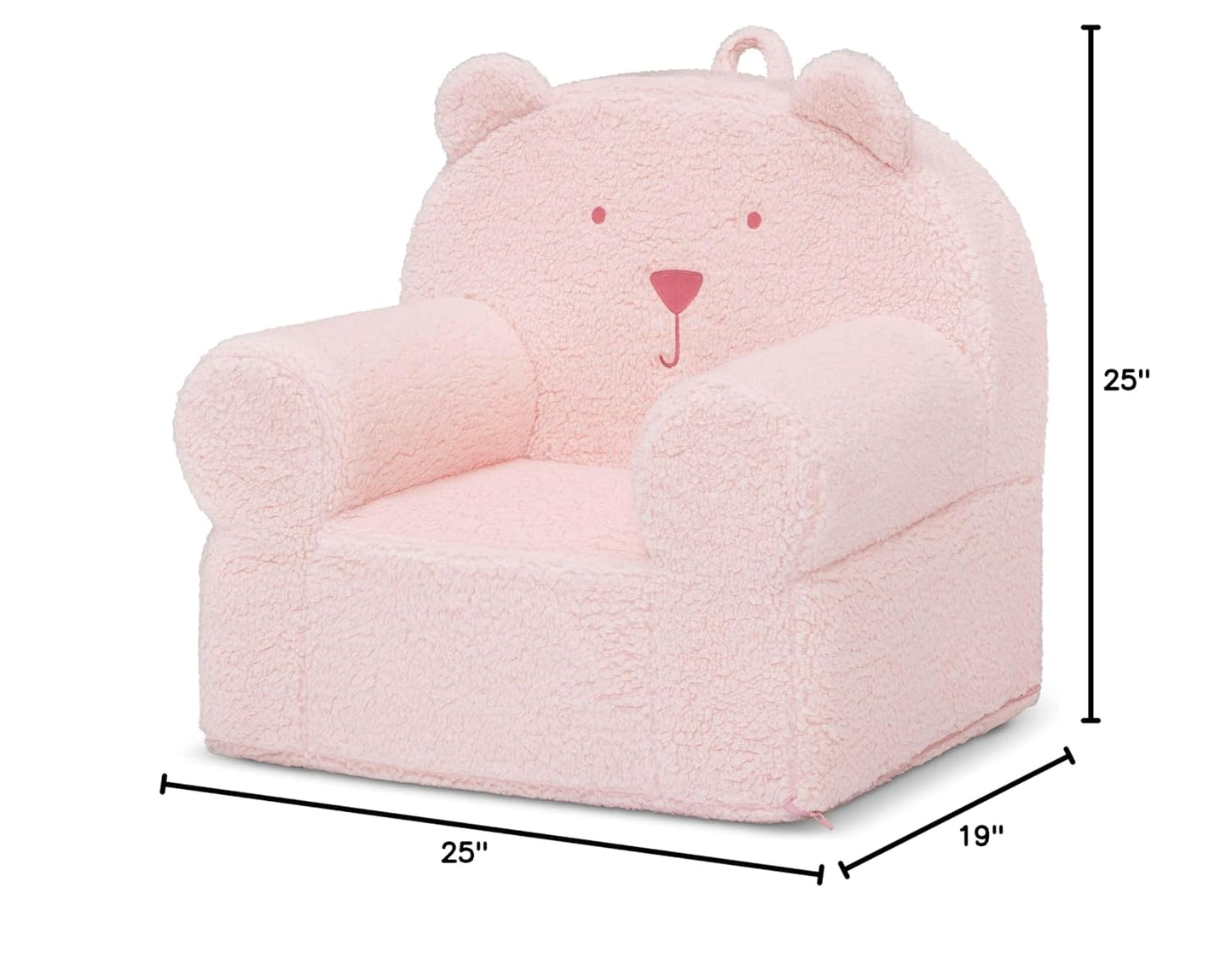 GAP babyGap Sherpa Bear Chair - Greenguard Gold Certified, Blush