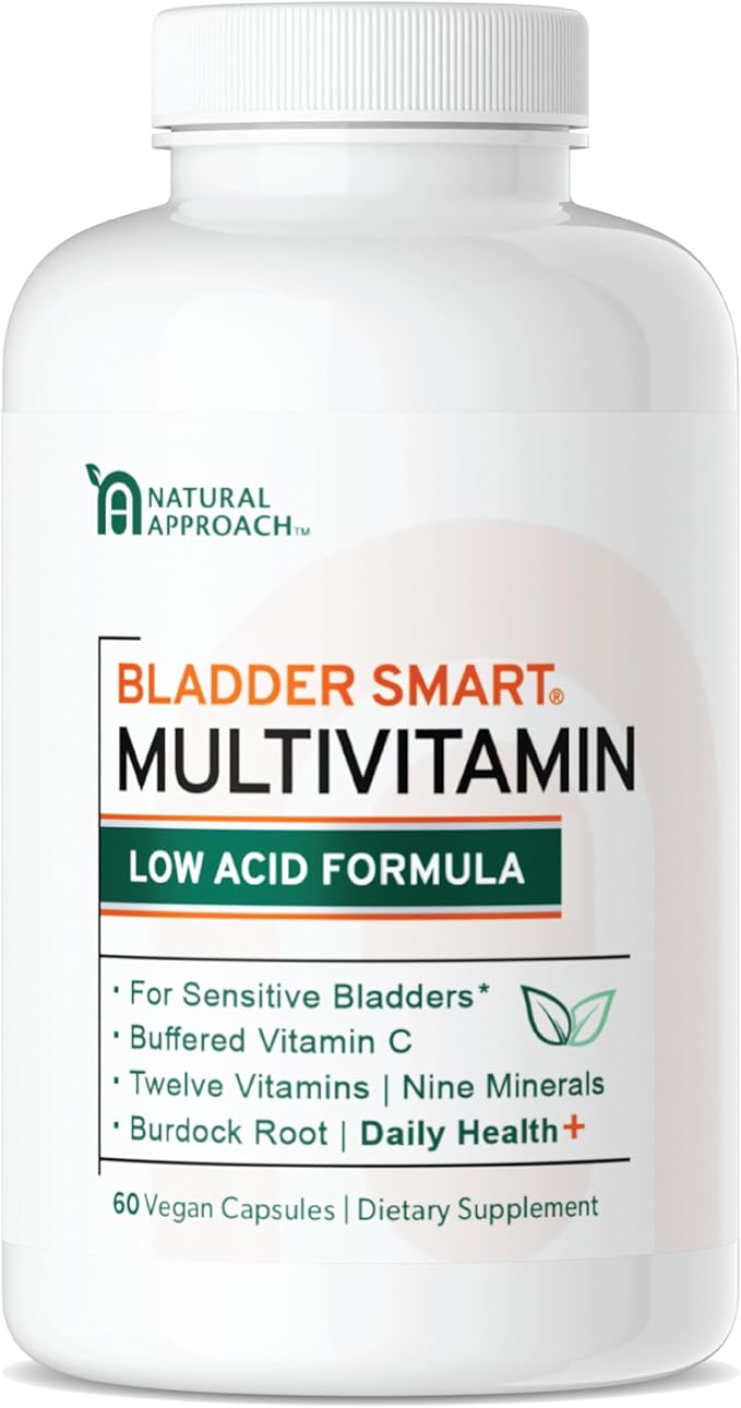 | Lower-Acid Multivitamin for Sensitive Bladders 12 Vitamins 10 Minerals 60 Capsules