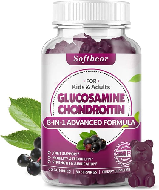 Glucosamine Chondroitin Gummies Sugar Free, Extra 120 Count