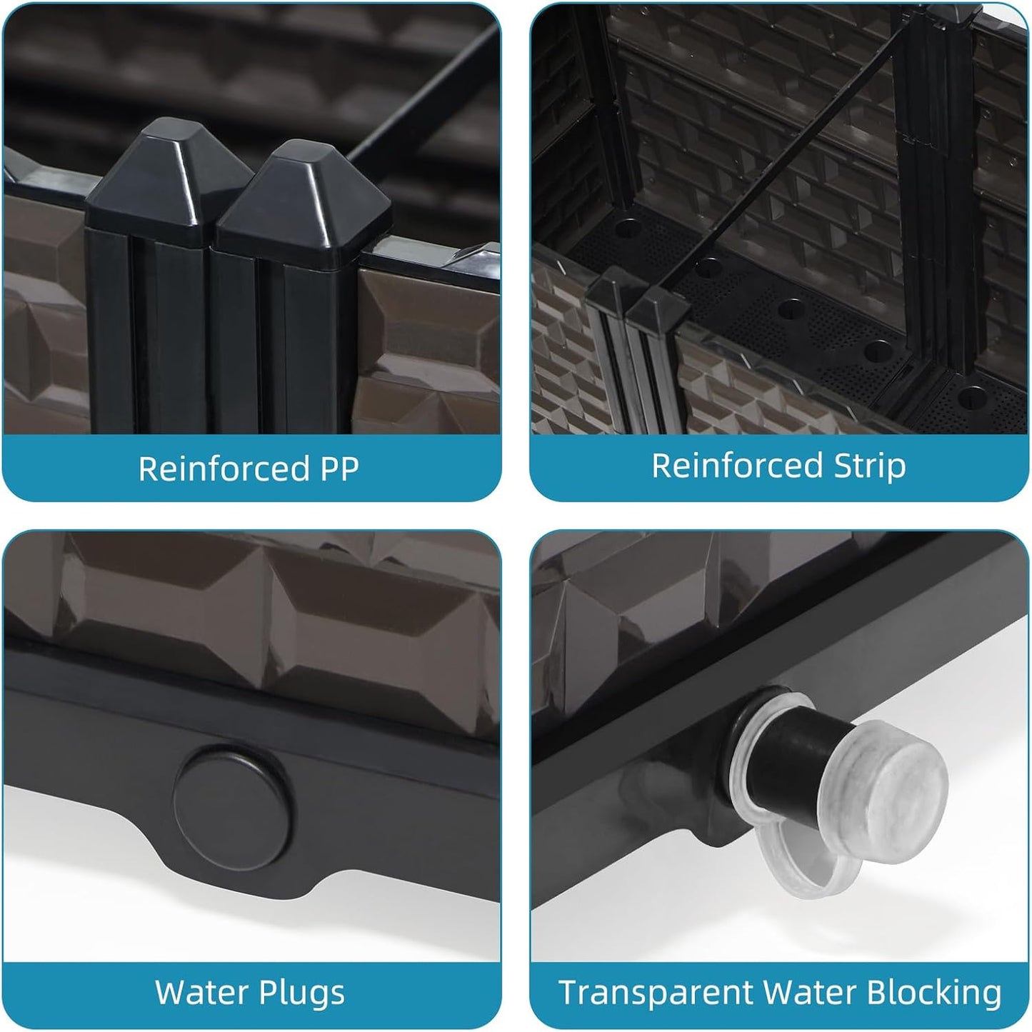 Large Planters for Outdoor Plants 14" Tall Planter Box, Raised Beds for Gardening Self Watering, Elevated Planter Box with Legs, Rectangular Garden Planters for Outdoor Plants Flowers, 78.7"L x 15.7"W