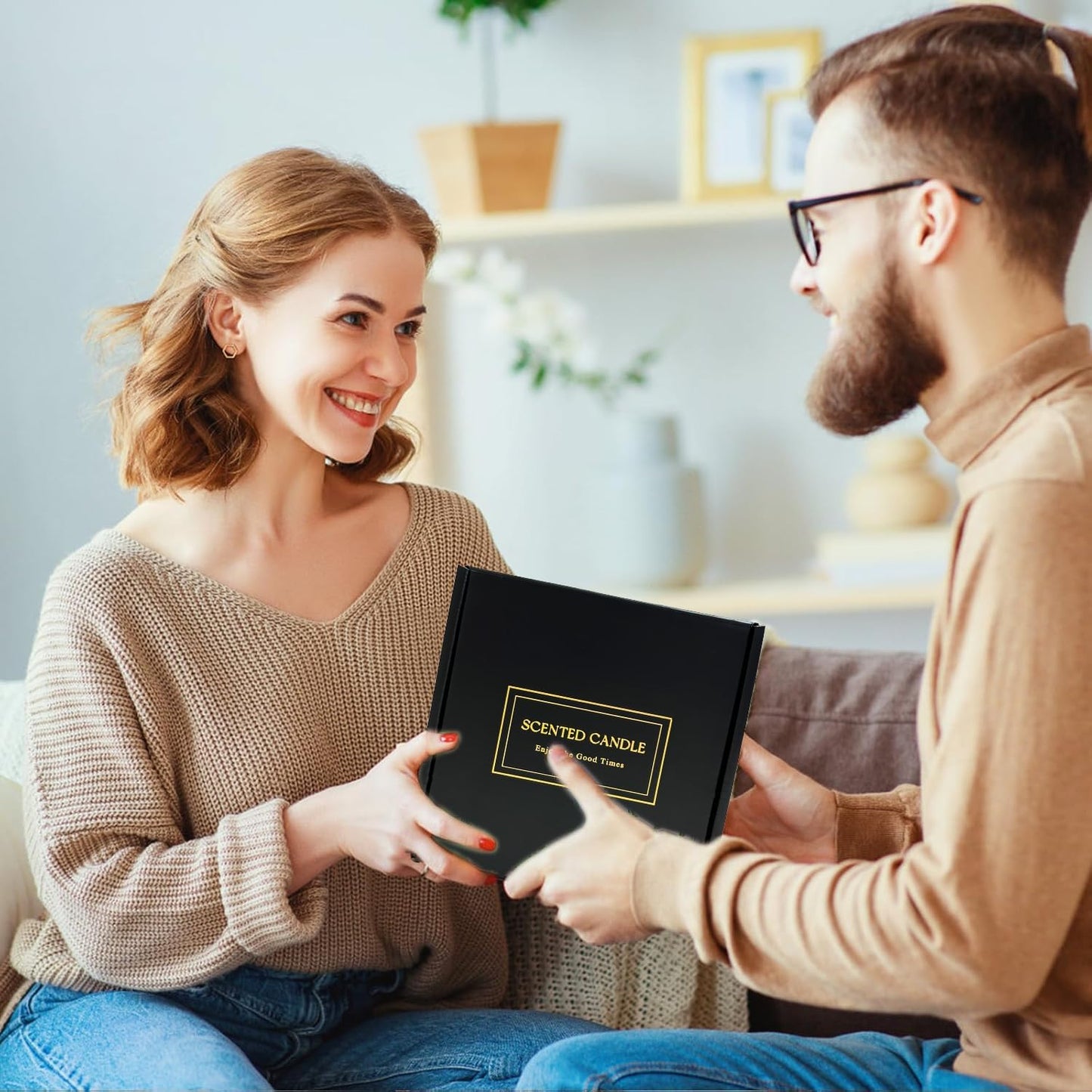 Scented Candles Gift Set for Women – Soy Wax Small Candle Set with Lavender, Rose, Coconut & Strawberry – Birthday Gifts for Women, Relaxing Aromatherapy Candles, Home Décor & Holiday Gift Set