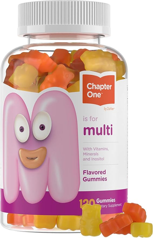 Zahler - Chapter One Kids Multivitamin 13 Vitamins (120 Flavored D3, Zinc