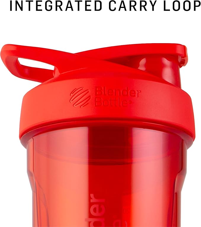 BlenderBottle Strada Shaker Cup Perfect for Protein Shakes and Pre Workout, 24-Ounce, White