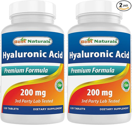 Best Naturals Hyaluronic Acid 200 mg 120 Tablets (120 Count 2))