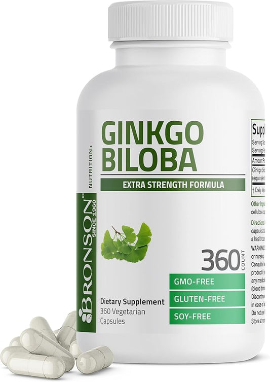 Bronson Ginkgo Biloba Extra Supports Brain 360 Vegetarian