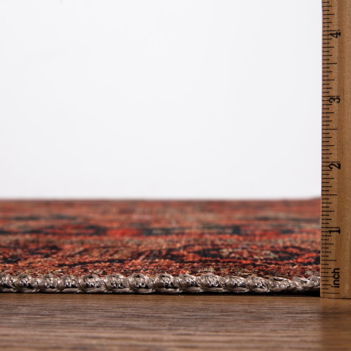 Keen Home Design 4x6 Rug - Machine Washable Area Rug with Non-Slip Backing, Ideal for Living Room, Dining Room, Bedroom - Vintage, Easy Clean, Durable, Low Pile Rug - (4' x 6')